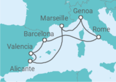 France, Spain, Italy Cruise itinerary  - MSC Cruises