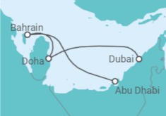 Qatar All Inc. Cruise itinerary  - MSC Cruises