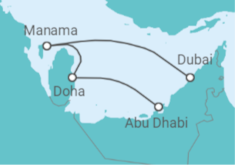 Qatar & Bahrain with Hotel in Abu Dhabi & Dubai +Flights Cruise itinerary  - Celestyal Cruises
