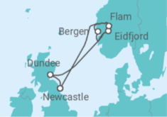 Norways Fjords Multi-Generational Adventure Cruise itinerary  - Ambassador Cruise Line