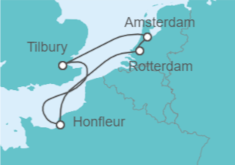 The Netherlands to Honfleur Cruise itinerary  - Ambassador Cruise Line