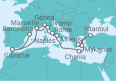 Barcelona to Athens (Piraeus) Cruise itinerary  - Princess Cruises