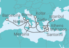 Civitavecchia (Rome) to Barcelona Cruise itinerary  - Princess Cruises