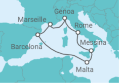 Malta, Spain, France, Italy Cruise itinerary  - MSC Cruises