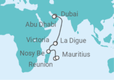 United Arab Emirates, Seychelles, Madagascar, Réunion, Mauritius Cruise itinerary  - Norwegian Cruise Line