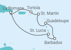 Saint Lucia, Barbados, Guadeloupe, Sint Maarten, British Virgin Islands Cruise itinerary  - Costa Cruises