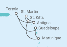 British Virgin Islands, Antigua And Barbuda, Sint Maarten, Martinique Cruise itinerary  - Costa Cruises