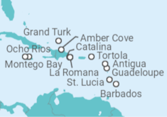 Jamaica, The Bahamas, Dominican Republic, Saint Lucia, Barbados, Guadeloupe, Antigua And Barbuda,... Cruise itinerary  - Costa Cruises