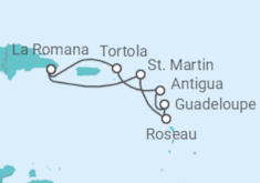 Sint Maarten, Guadeloupe, Antigua And Barbuda, British Virgin Islands Cruise itinerary  - Costa Cruises