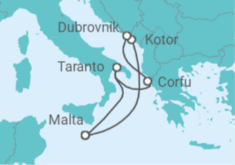 Montenegro, Croatia, Greece, Italy Cruise itinerary  - PO Cruises