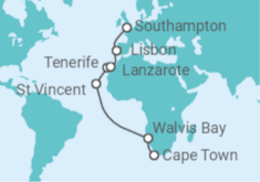 South Africa, Namibia, Cape Verde, Spain, Portugal Cruise itinerary  - PO Cruises