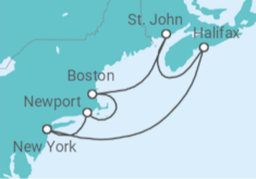 Canada & New England +Hotel in New York +Flights Cruise itinerary  - Princess Cruises