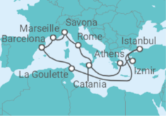 France, Italy, Greece, Turkey, Tunisia Cruise itinerary  - Costa Cruises