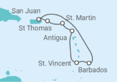 Virgin Islands, Sint Maarten, Antigua And Barbuda, Barbados Cruise itinerary  - Princess Cruises