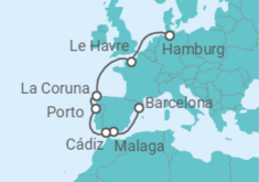 Barcelona to Hamburg Cruise itinerary  - Costa Cruises