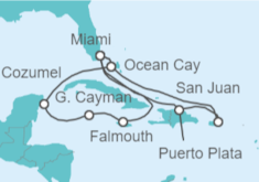 Jamaica, Cayman Islands, Mexico, US, Puerto Rico Cruise itinerary  - MSC Cruises