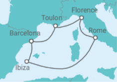 Irresistible Med & Rome Fly-Cruise +Hotel in Barcelona Cruise itinerary  - Virgin Voyages
