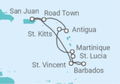 Puerto Rican Daze & Caribbean Nights +Hotel +Flights Cruise itinerary  - Virgin Voyages