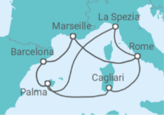 France, Italy, Spain Cruise itinerary  - AIDA