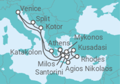 Turkey, Greece, Montenegro, Croatia, Italy Cruise itinerary  - Celestyal Cruises