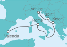 Croatia & Montenegro - Venice to Valencia Cruise itinerary  - MSC Cruises