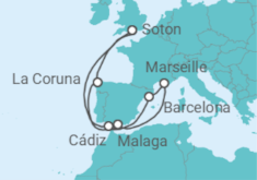 Spain, France Cruise itinerary  - PO Cruises