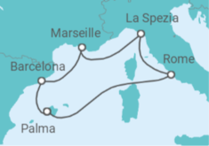 Italy, France, Spain Cruise itinerary  - AIDA