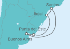 Argentina, Uruguay, Brazil Cruise itinerary  - MSC Cruises