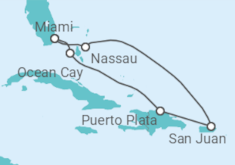 Puerto Rico, The Bahamas All Inc. Cruise itinerary  - MSC Cruises