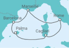 Italy, France, Spain Cruise itinerary  - AIDA