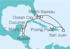 Puerto Rico, The Bahamas, US, Mexico, Honduras All Inc. Cruise itinerary  - MSC Cruises