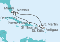 The Bahamas, US, Sint Maarten, Antigua And Barbuda, Virgin Islands All Inc. Cruise itinerary  - MSC Cruises