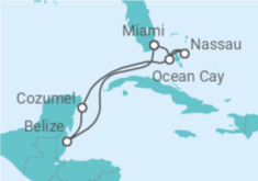 Belize, Mexico, The Bahamas Cruise itinerary  - MSC Cruises