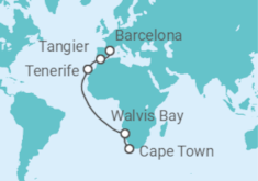 Cape Town to Barcelona Cruise & Stay Package Cruise itinerary  - Costa Cruises