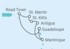 British Virgin Islands, Sint Maarten, Antigua And Barbuda, Martinique All Inc. Cruise itinerary  - MSC Cruises