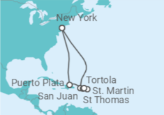 Puerto Rico, Sint Maarten, Virgin Islands, British Virgin Islands Cruise itinerary  - Norwegian Cruise Line