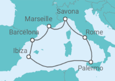 Med Cities & Islands +Hotel in Barcelona +Flights Cruise itinerary  - Costa Cruises