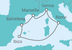 Spain, Italy, France Cruise itinerary  - MSC Cruises