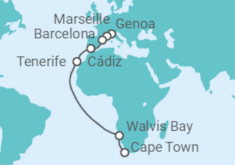 Genoa to Cape Town Cruise itinerary  - Costa Cruises