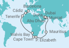 Barcelona to Dubai Cruise itinerary  - Costa Cruises