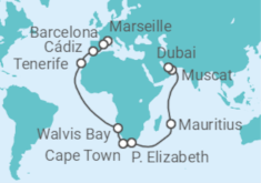 Marseille to Dubai Cruise itinerary  - Costa Cruises