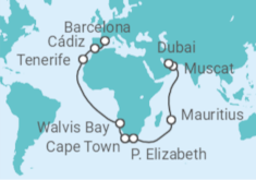 Barcelona to Dubai Cruise itinerary  - Costa Cruises