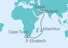 Cape Town to Dubai Cruise itinerary  - Costa Cruises