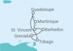 Barbados, Martinique Cruise itinerary  - Costa Cruises