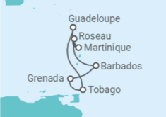 Barbados, Martinique Cruise itinerary  - Costa Cruises