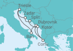 Italy, Croatia, Greece, Montenegro Cruise itinerary  - Costa Cruises