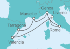 Italy, France, Spain All Inc. Cruise itinerary  - MSC Cruises