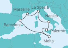 France, Italy, Malta Cruise itinerary  - MSC Cruises