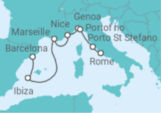 A Journey to White Isle Bohemia and Italian Riviera Romance Cruise itinerary  - Explora Journeys