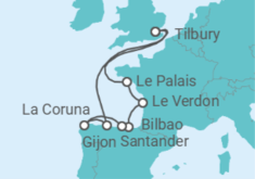 Multi-Generational Adventure to France & Spain and the Solar Eclipse Cruise itinerary  - Ambassador Cruise Line